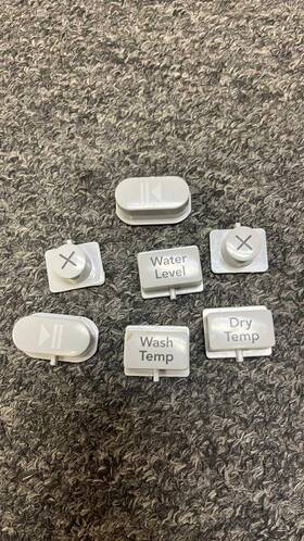 Flce7523aw1 Frigidaire Oem Laundry Center Button Set For