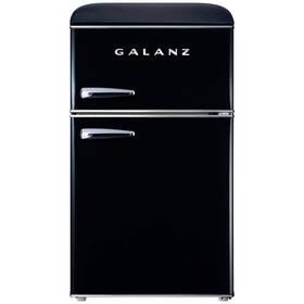 Glr31tbker Galanz 3.1 Cu. Ft. Retro Mini Fridge In Black With Dual Door True Freezer