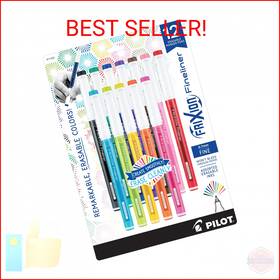 Ge 072838114525 Pilot Frixion Fineliner Erasable Marker Pens Fine Point 0.7 Mm Pack Of 12 Ass
