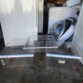 Wr32x1222 Ge 470537 Refrigerator Crisper Drawer Clear Set Wr32x1221 And Wr32x1079
