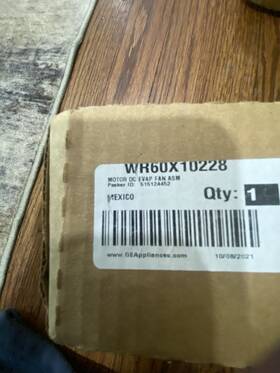 Wr60x10228-er Ge Appliances Refrigerator Evaporator Fan Motor - Wr60x10228 Or Wr01f01626