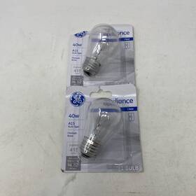 Ge-93130608 Ge 40w A15 Appliance Bulbs Clear Medium Base E26 2-pack