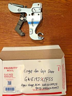 Gwe16jslpfss Ge Gwe19jslpfss Door Hinge Asm Wr13x24929 Wr02x25443 For Model Refrigerator