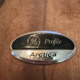 Wr04x10104 Ge Profile Artica Refrigerator Name Plate - Bisque Kn-10a