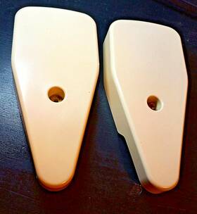 Tft26prdaaa Ge Side-by-side Refrigerator Model Door Hinge Covers. Color Almond