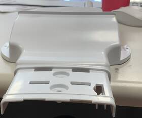 Wr02x31480 Ge White Plastic Refrigerator Dispenser Cover 1 Pack Wr02x31480 Ge White Plastic Refrigerator Dispenser Cover 1 Pack