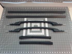 Wr12x10151 Ge Wr12x10121 Refrigerator Door Handle And Trim Set P# Wr12x10192 Wr12x10151 Ge Wr12x10121 Refrigerator Door Handle And Trim Set P# Wr12x10192