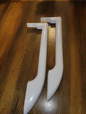 Wr12x10888 Ge White Refrigerator Door Handle Set