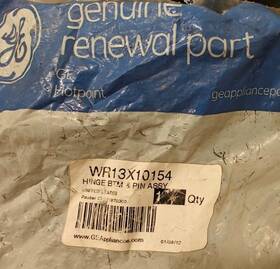 Wr13x10154 Ge Oem Refrigerator Bottom Hinge And Pin