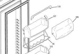 Wr17x11481 Ge Refrigerator Wine And Beverage Rack Dairy Door Compartment