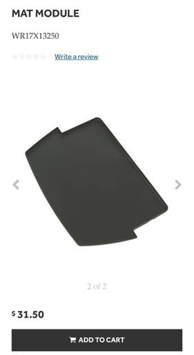 Wr17x13250 Ge Profile Refrigerator Right Door Gallon Bin Mat Part Wr17x13250 Ge Profile Refrigerator Right Door Gallon Bin Mat Part