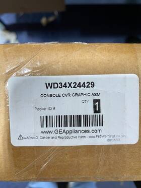 Wr34x24429 Ge Console Cvr Graphic Asm Oem