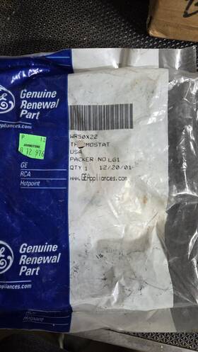 Wr50x22 Ge Thermostat - Genuine Renewal Part Wr50x22 Ge Thermostat - Genuine Renewal Part