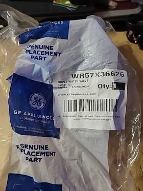 Wr57x36626 Ge Refrigerator Triple Water Valve