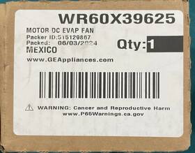 Wr60x39625 Ge New Oem Refrigerator Freezer Evaporator Fan Motor Original