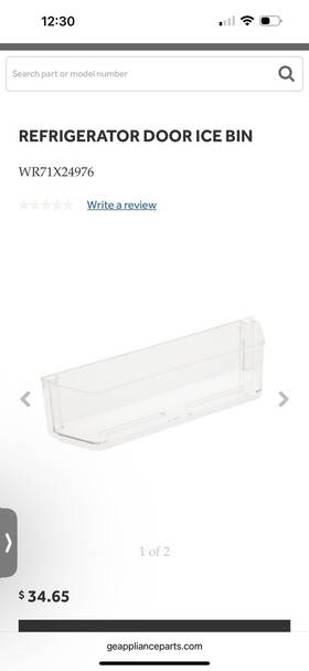 Wr71x24976 Ge Profile Left Refrigerator Bin Replacement Part