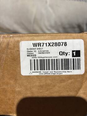 Wr71x28078 Ge Oem Refrigerator Glass Slide Out Shelf Wr71x28078 Ge Oem Refrigerator Glass Slide Out Shelf