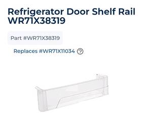 Wr71x38319 Ge Refrigerator Door Shelf Rail New In Box Fast Shipping Wr71x38319 Ge Refrigerator Door Shelf Rail New In Box Fast Shipping