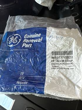 Wr97x10022 Ge Genuine Oem General Electric Refrigerator Straight Aluminum Lok Ring