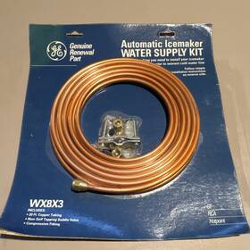 Wx8x3 Ge Automatic Icemaker Water Supply Kit 20 Ft Copper Tubing With Valve Wx8x3 Ge Automatic Icemaker Water Supply Kit 20 Ft Copper Tubing With Valve