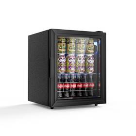 Geekman 717205641272 Beverage Refrigerator Cooler 75 Can Fridge With Glass Door For Wine