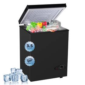 Geekman 717206484618 Chest Freezer 3.5 Cubic Feet Capacity With Removable Basket Defrost