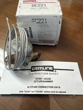 Gc221 Gemline Refrigerator Cold Control