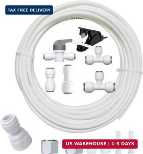 Googies 751713241456 Refrigerator Water Line Kit Connection And 1/4 Compression Ice Maker Installatio Googies 751713241456 Refrigerator Water Line Kit Connection And 1/4 Compression Ice Maker Installatio