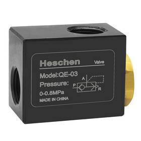 Qe-03 Heschen Pneumatic Quick Exhaust 54 X 28 36mm/2.13 Inch 1.1 1.42 Black