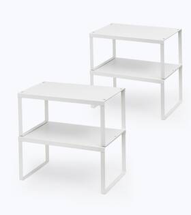 10450w Hhvacuun Cabinet Organizer Shelf Set Of 4 Shelves Stackable Metal Kitchen Co