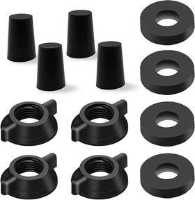 Lsq-1 Hylzllq Replacement Kit For Berkey Water Filter System Elements - 4 Wing Nut Black