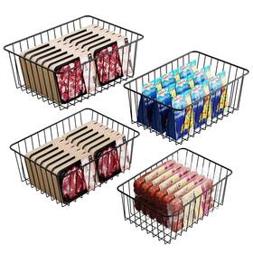Sr0402 Ispecle Freezer Organizer Bins - 4 Pack Upright Baskets For 17/21 Cu.ft Stand