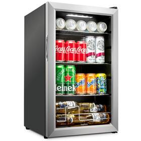 Ivation 843812144285 101 Can Beverage Refrigerator Freestanding Ultra Cool Mini Drink Fridge B