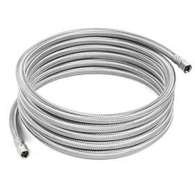 00gae003 Kainga 12 Ft Refrigerator Water Line 1/4 Inch Compression Stainless Steel Braided Ice M