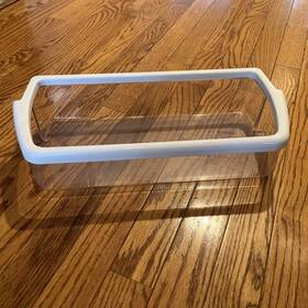 106.55244400 Kenmore Coldspot 106 Refrigerator Door Shelf Bin Clear And White 106.55244400 Kenmore Coldspot 106 Refrigerator Door Shelf Bin Clear And White