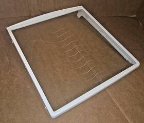 Kenmore 253.54622402 Oem Crisper Cover Glass Shelf Frame Assembly 16-7/8 Inch X 19
