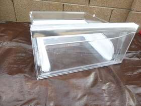 Mjs622133 Kenmore Plastic Clear And White Refrigerator Drawer Pn# Replacement