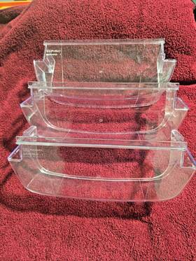 W10324876 Kenmore Whirlpool Refrigerator Freezer Door Bin Shelf - Lot Of 3