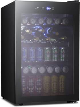 Al-w58128 Kismile 4.5 Cu.ft Beverage Refrigerator And Cooler 145 Can Mini Fridge Glass Al-w58128 Kismile 4.5 Cu.ft Beverage Refrigerator And Cooler 145 Can Mini Fridge Glass