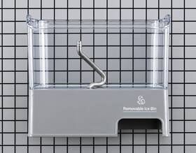 W10190939 Kitchenaid Removable Ice Bin Clear Gray Abs Plastic Refrigerator Part
