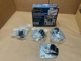 Krowne 822196281090 4x Pack Krown 3.5 Inch X X2 Ultra Low Profile Universal Mounting Plate Casters