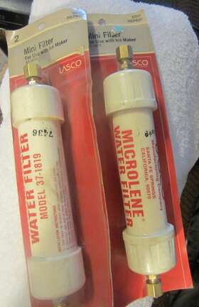 37-1819 Lasco 2 Lot Of Lascol Microlene Water Filter Ice Maker In Line 1/4 Compression
