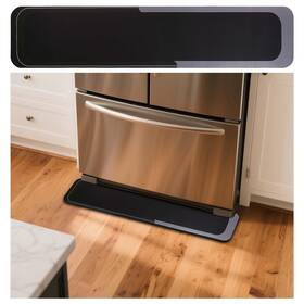 A021 Lconvicely Refrigerator Floor Mat - Under Fridge With 8.2 Inch X 37.2 Black
