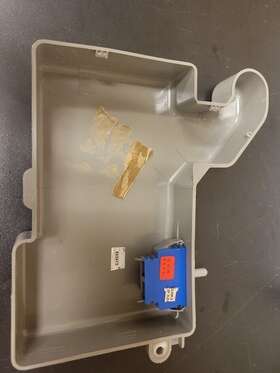 3550jj1097 Lg Refrigerator Left Hinge Cover Assy Gray Used