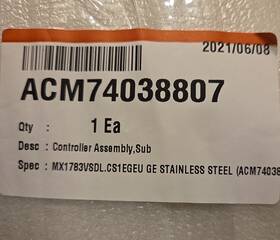 Acm74038807 Lg Refrigerator Control Panel Controller Assembly Genuine Oem New Acm74038807 Lg Refrigerator Control Panel Controller Assembly Genuine Oem New