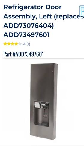 Add73076404 Lg Add73497601 New Refrigerator Door Foam Assembly Left