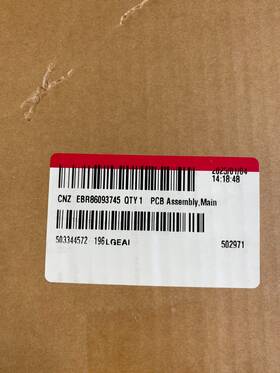 Ebr86093745 Lg Refrigerator Main Pcb - New Oem