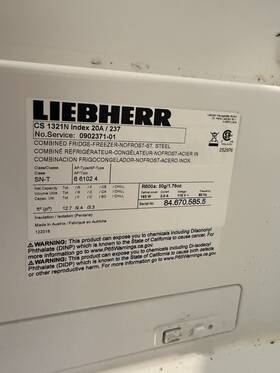 Cs2062-10a Liebherr Fridge Model Number Cs 1321n Index 20a / 237. Refrigerator Handle