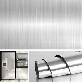 052-bsv-2 Livelynine Brushed Nickel Peel And Stick 15.8x78.8 Inch Stainless Steel