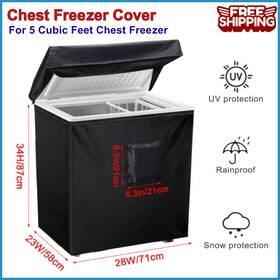 28wx23dx34h Luxiv 445001967922 Black Chest Freezer Cover - Waterproof Zipper Pocket Strap 28wx23dx34h Luxiv 445001967922 Black Chest Freezer Cover - Waterproof Zipper Pocket Strap